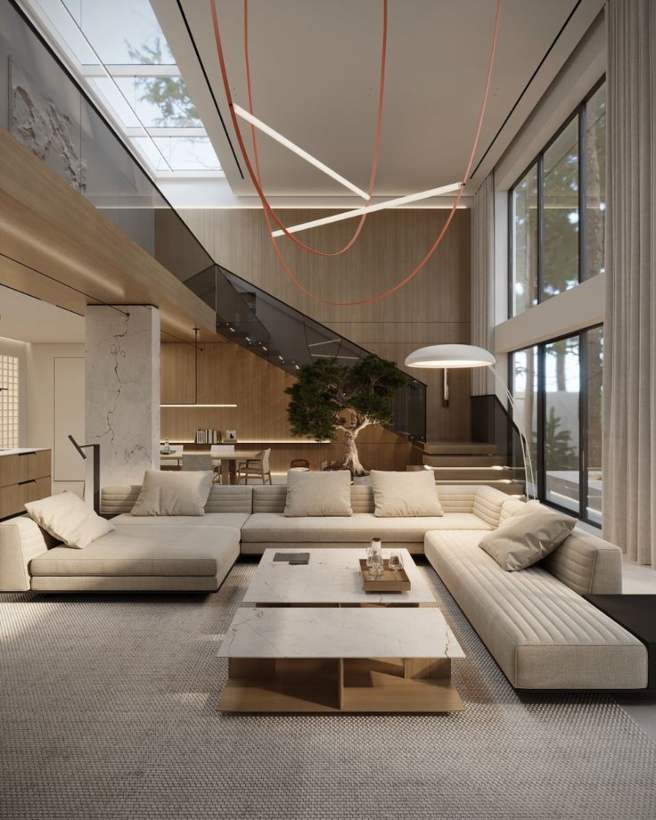 Modern large rugs for living room