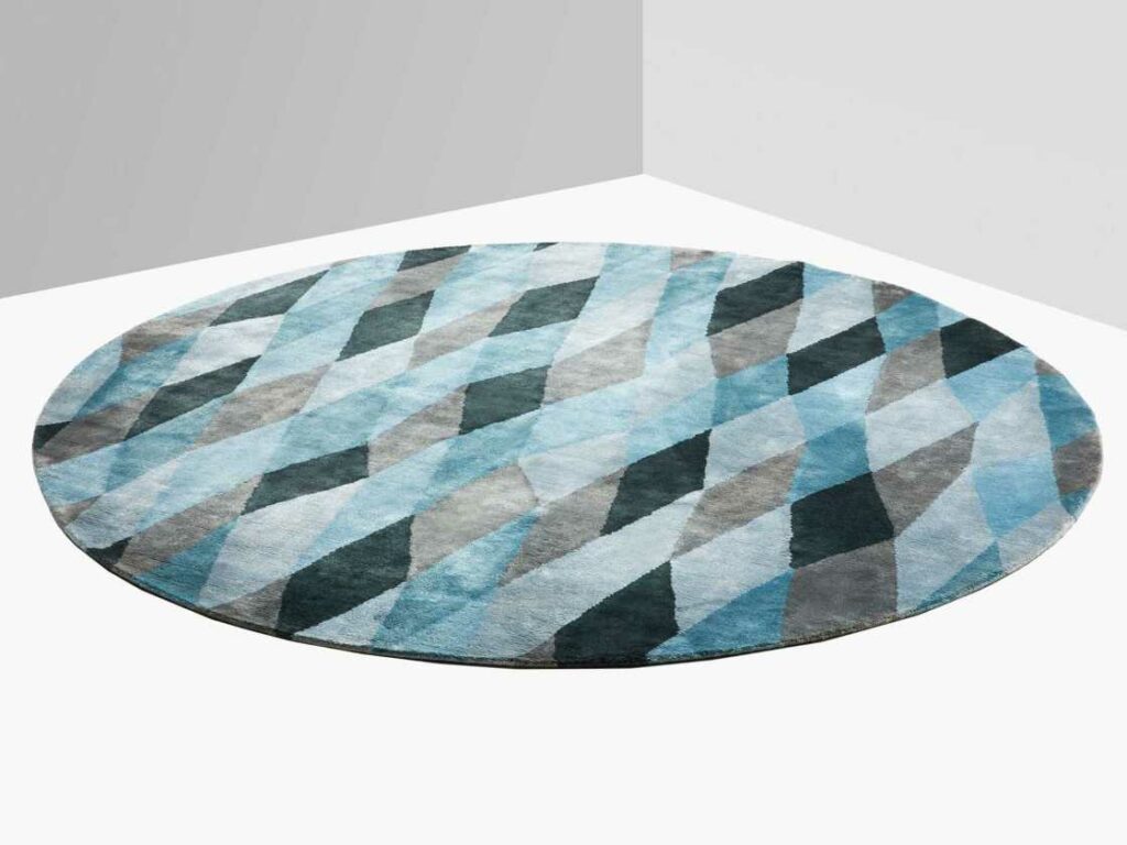 Blue abstract rugs